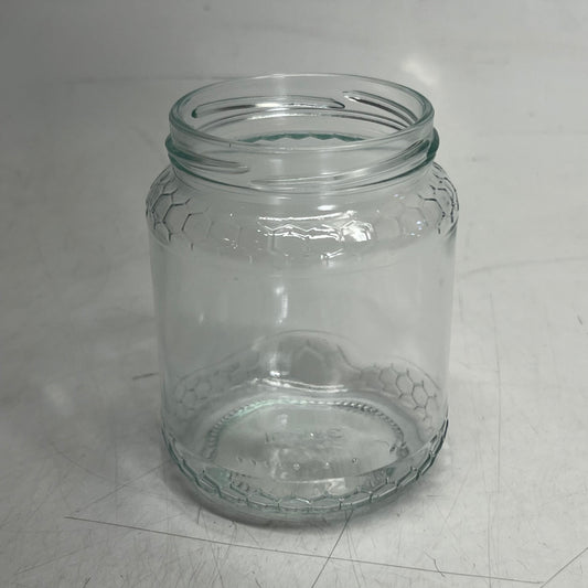 ZA@ GLASS VERRE (12 PACK) Round Glass Honey Jar 13 oz. Clear