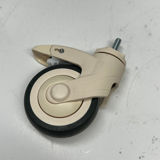 METRO (4 PACK) Polyurethane Stem Caster W/ Brake 4" Off White QB4B