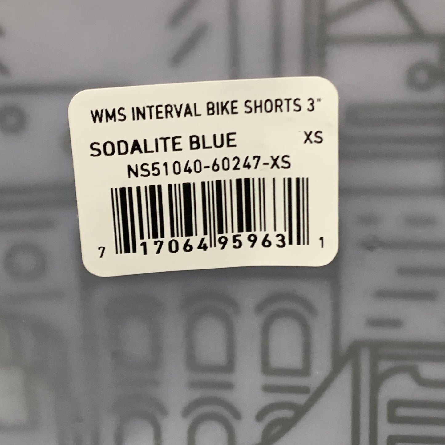 NATHAN Interval 3" Inseam Bike Short Womens Sodalite Blue Sz XS NS51040-60247-XS