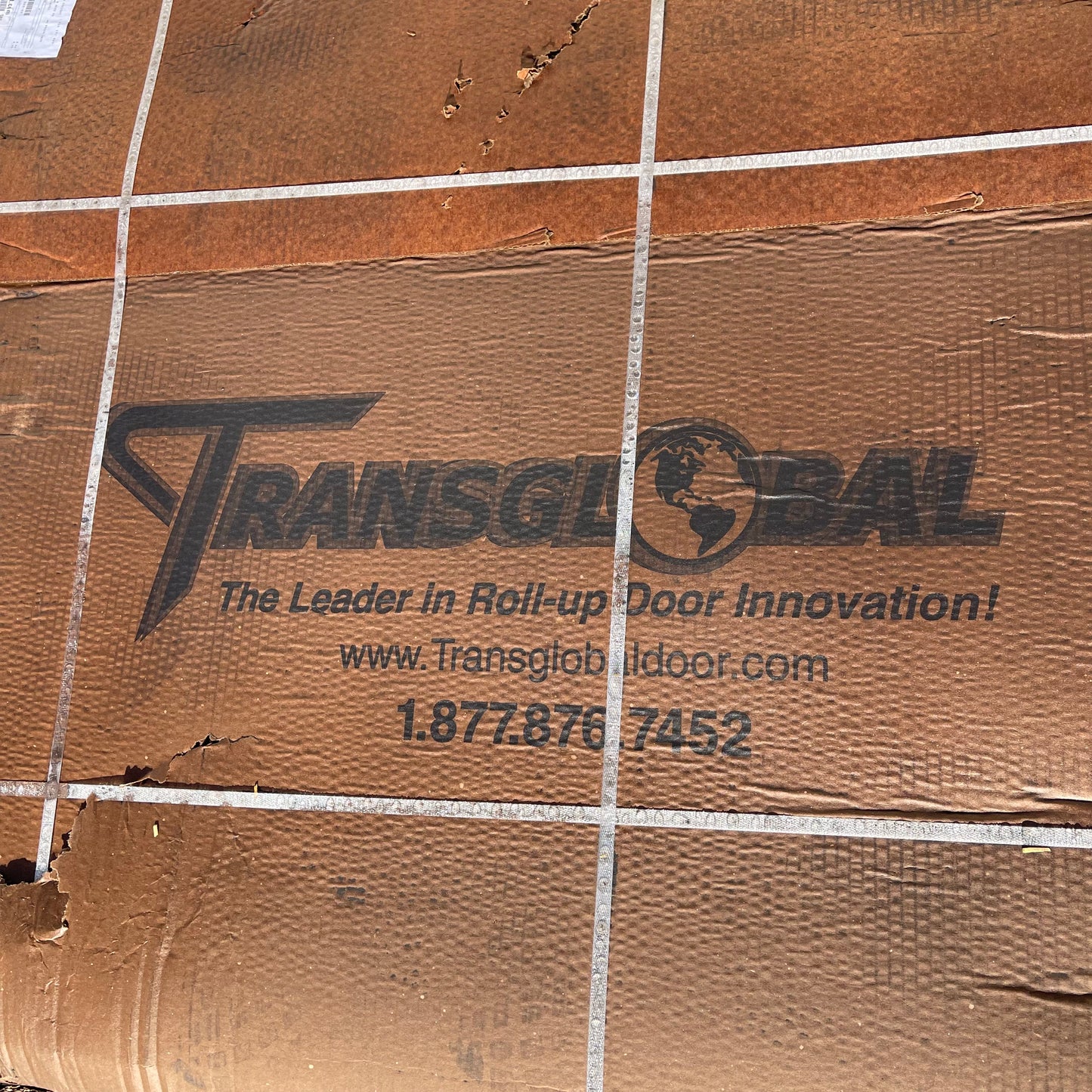 ZA@ Pallet of TRANSGLOBAL Roll-up Doors & Hardware 96”x105” White TGU96X105 (AS-IS)