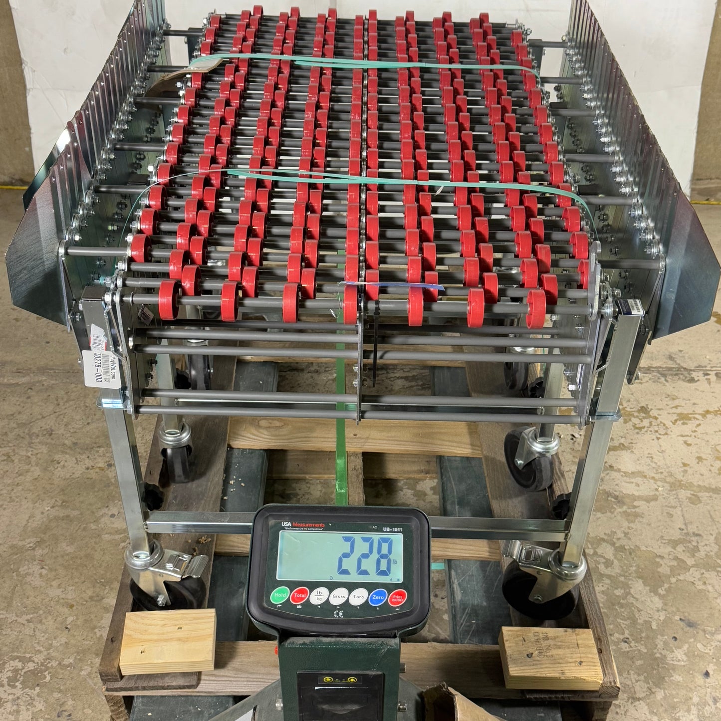 FMH CONVEYORS Flexible Gravity Skate Wheel Conveyor Sz 30” H 0333481