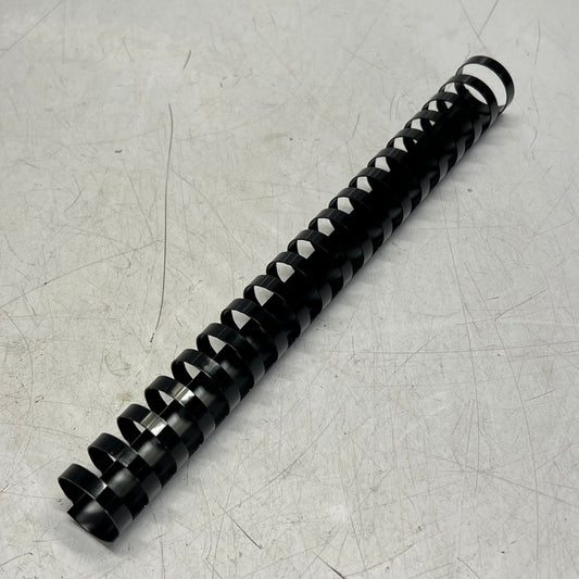 GBC (100 PACK) Durable Comb Bind Binding Spines 1" Dia 19 Holes Black 4000118