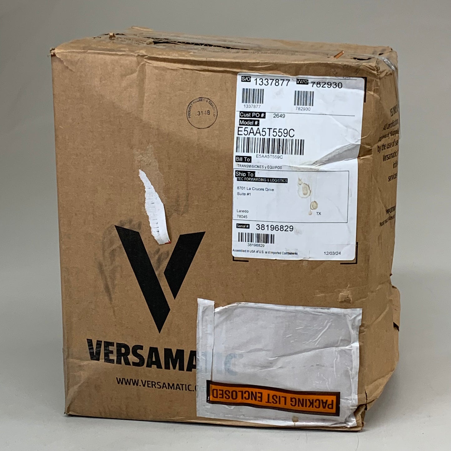 VERSAMATIC Air Operated Double Diaphragm Pump 1/2" E5AP5T559C