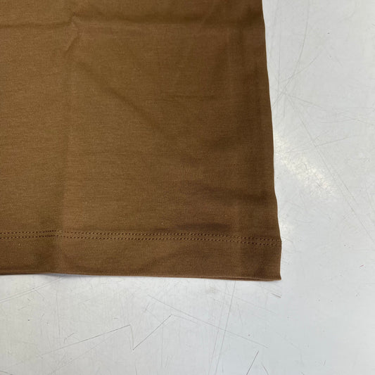 RW & CO Solid Interlock Cotton Crew-neck Tee Men's Sz S Tabacco 494222