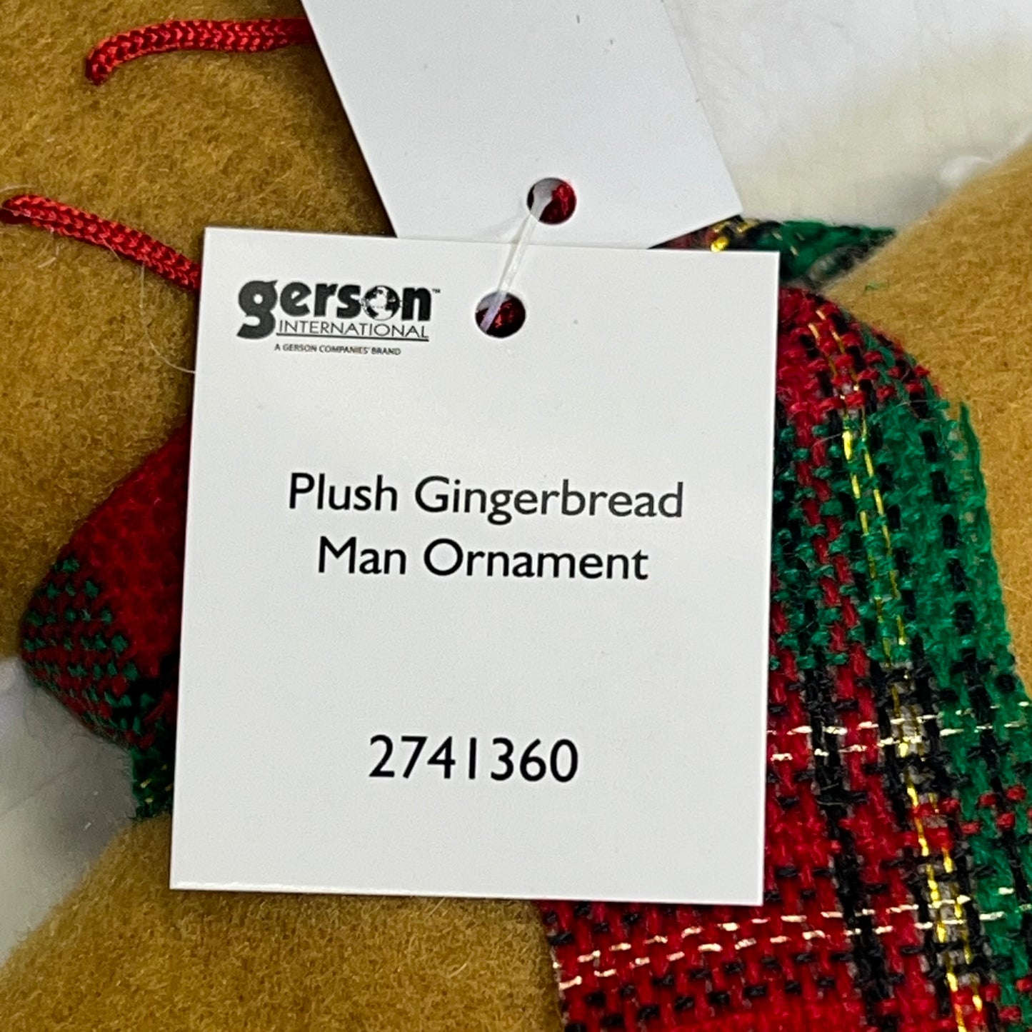 GERSON (4 PACK) Cheerful Gingerbread Girl W/ Bow Holiday Ornaments 6" 2741360