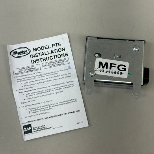 GAF Master Flow Adjustable Thermostat For Power Attic Vents 900321 (New Other)