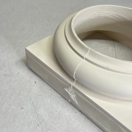 ZA@ Tuscan Cap Base Tapered Fiberglass Colums 6" Column White R-TUSCN-S-6BASE