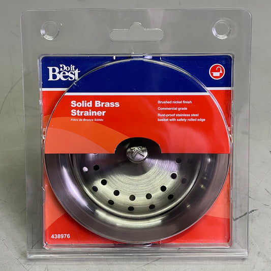 DO IT BEST Solid Brass Strainer 3-1/2" Dia Brushed Nickel DIB5435DSBN 438976