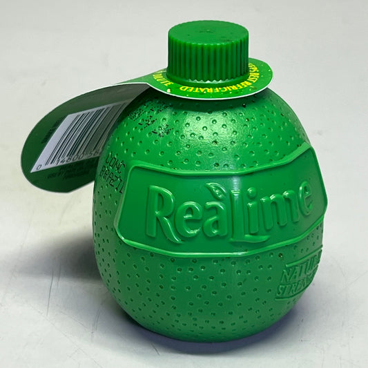 REALIME (24 PACK) Plastic Squeeze Lime Juice 2.5 fl oz Green 10062760 BB 01/26