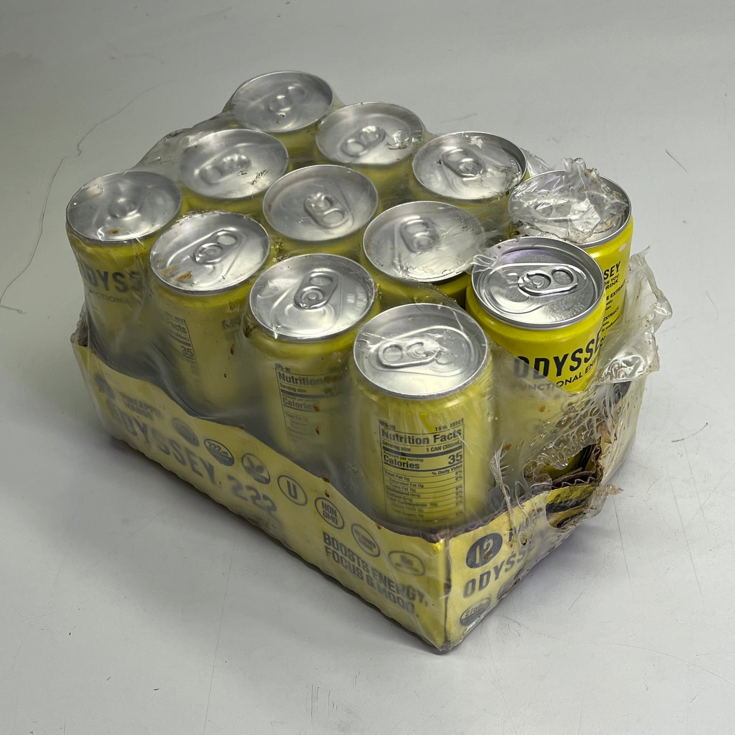 ZA@ ODYSSEY (12 PACK) Mushroom Elixir Sparkling Drink Energy + Focus Pineapple Mango 12 Fl Oz BB 07/26