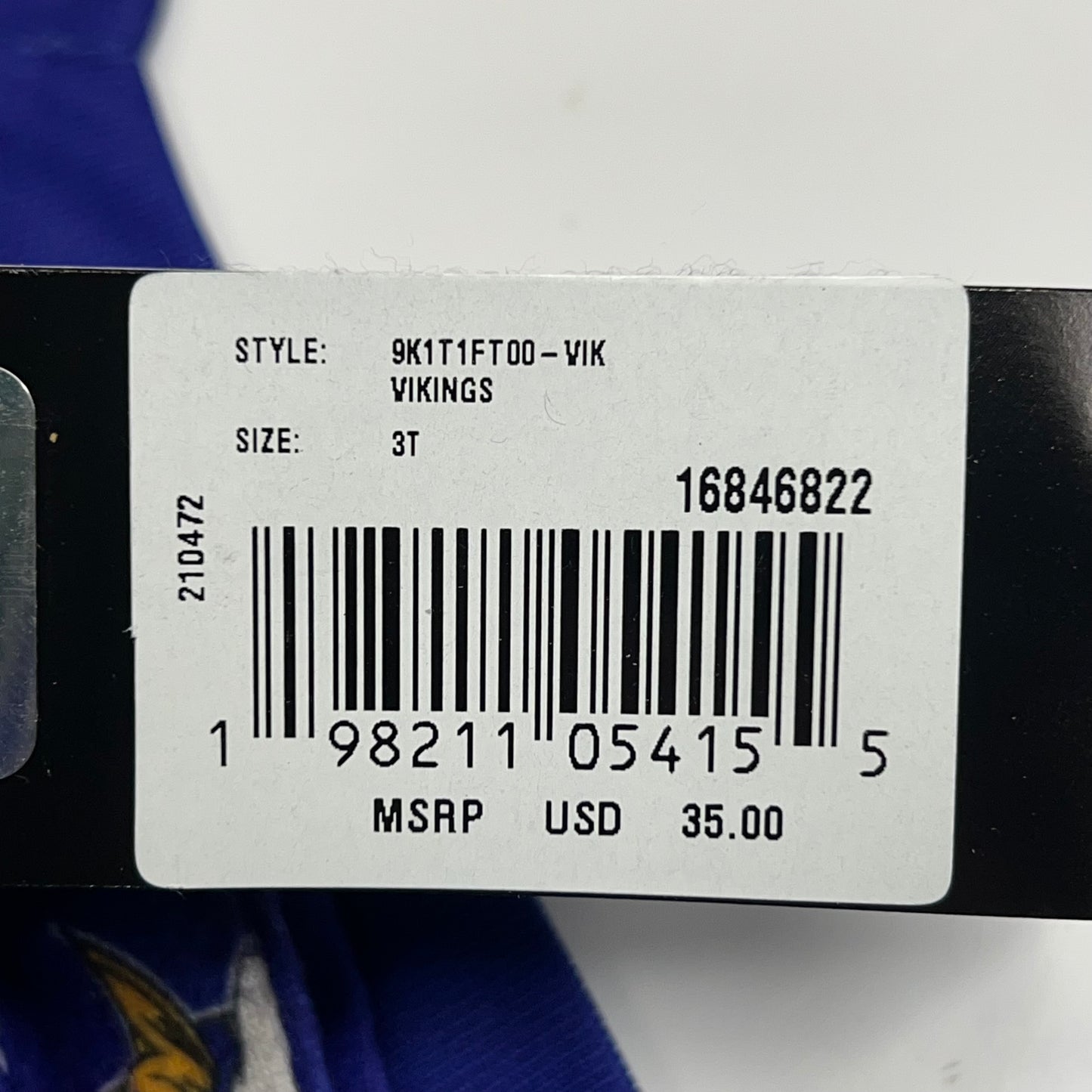 OUTERSTUFF NFL Minnesota Vikings Long Sleeve Pajama Set Kids Sz 3T Purple