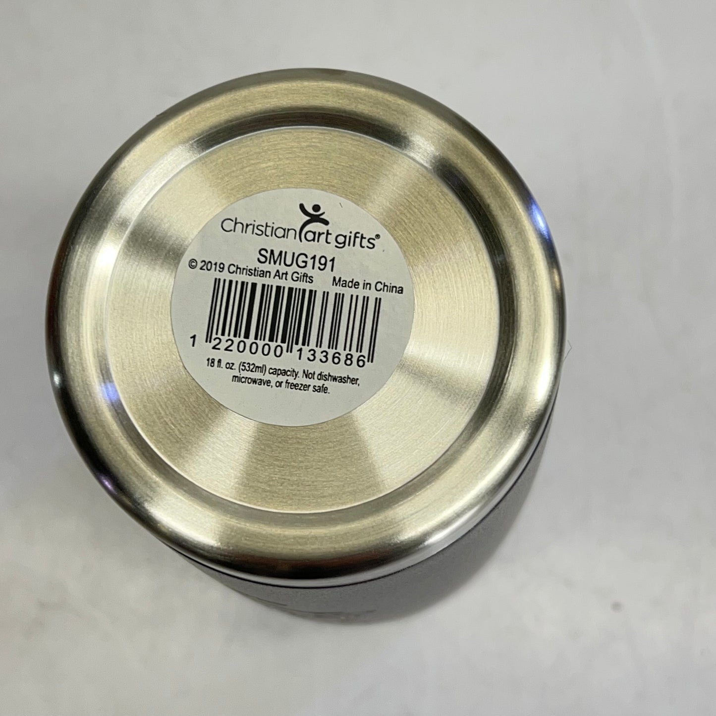 CHRISTIAN ART GIFTS Trust in the Lord Stainless Steel Mug 18 oz Taupe SMUG191