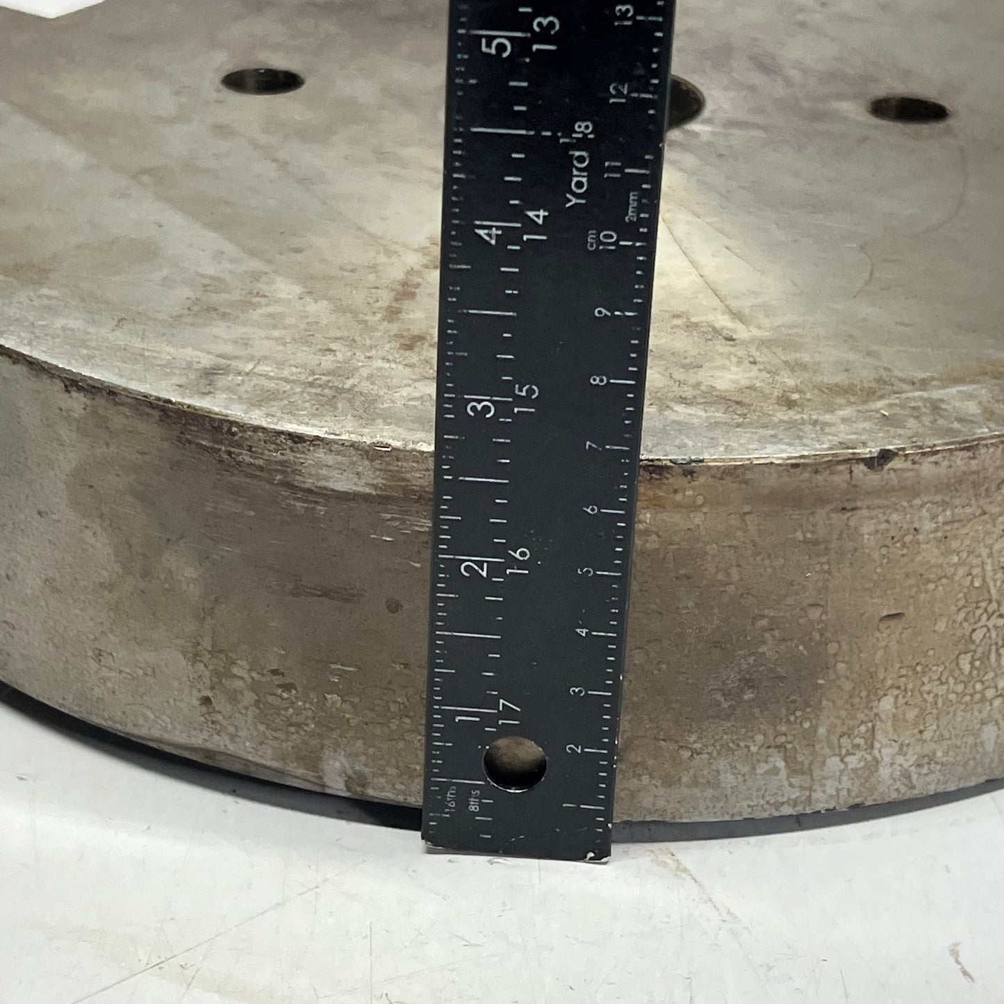 ZA@ Round Working Fixture Plate for Cutting Tools CNC Machining 12" Dia Grey (Used)