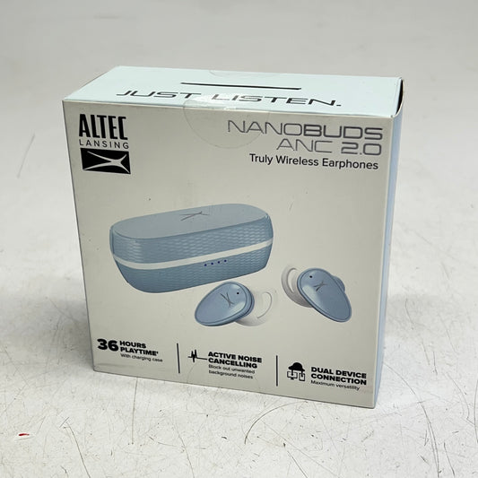 ALTEC LANSING Nanobuds Anc Headphones Noise Cancelling Icy Blue MZX5301-ICY