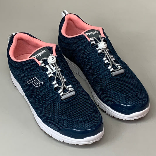 PROPET TravelWalker II Sneaker Shoes W(D) Women's SZ 10 Navy/Melon W3239NVMW-10