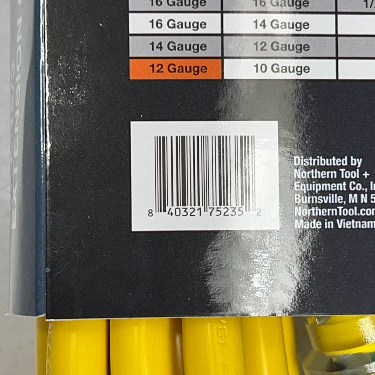 STRONGWAY Outdoor Extension Cord 15 Amps 12/3 Gauge 50' Yellow 5713536