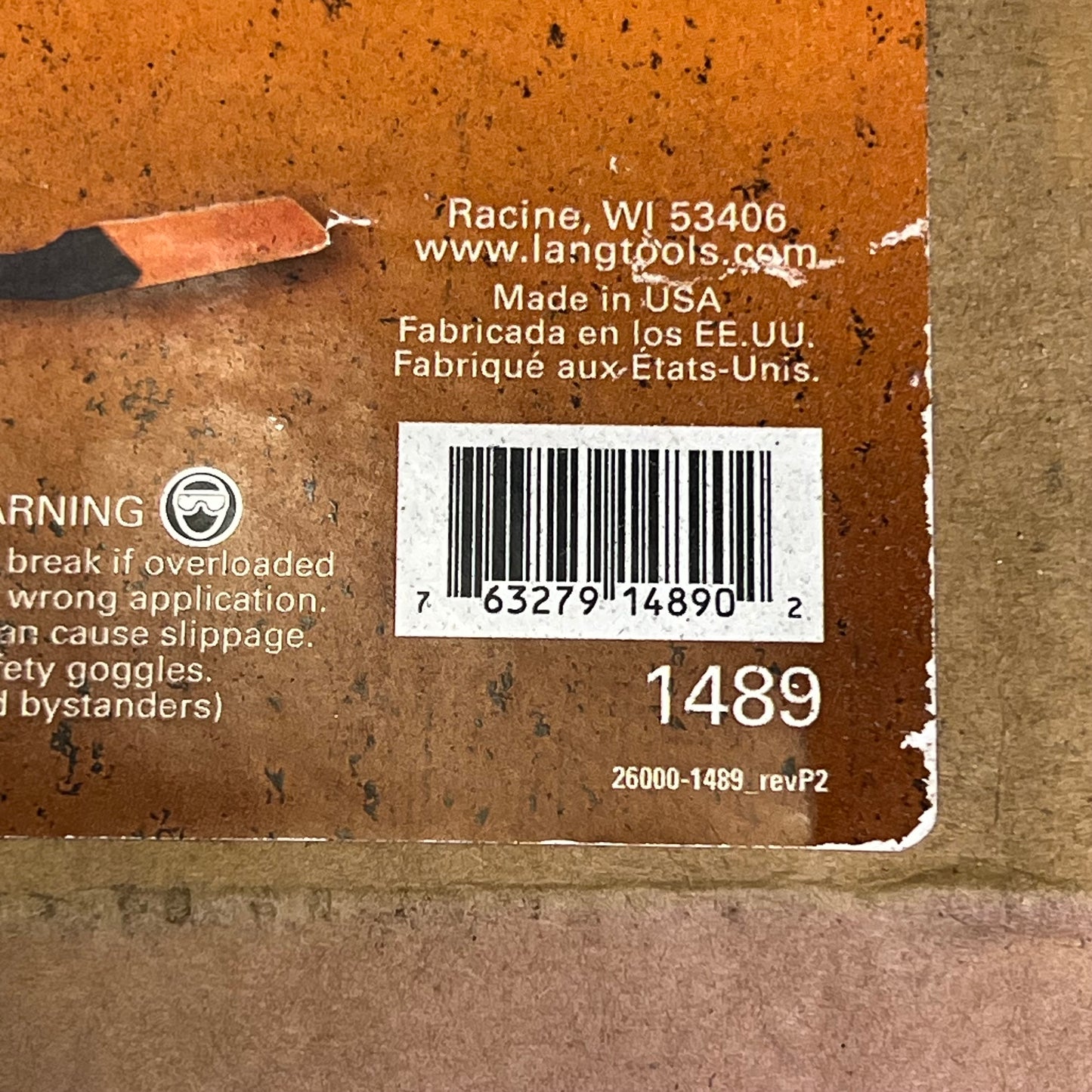 LANG TOOLS Internal Retaining Ring Pliers Interchangeable Tip 26" Black 1489