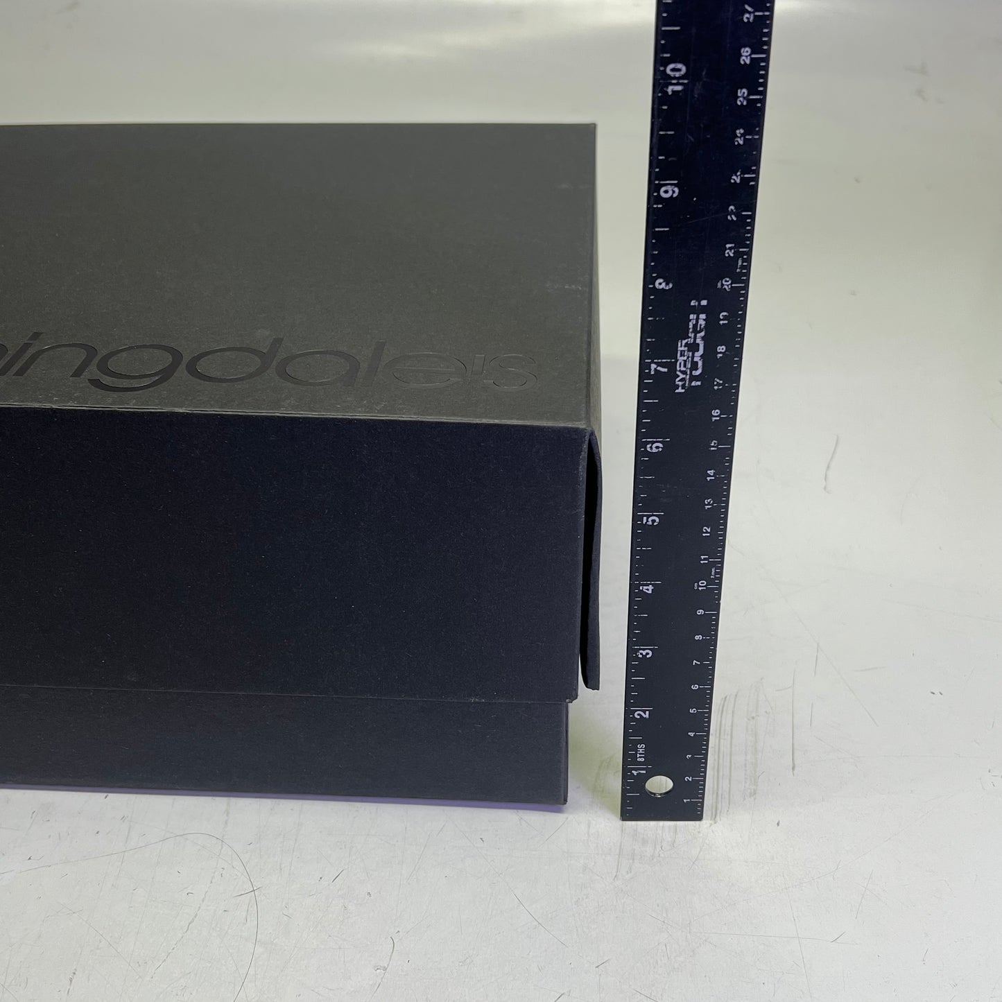 BLOOMINGDALE'S Chic Folding Gift Box 12"x12"x 6" Shiny / Matte Black