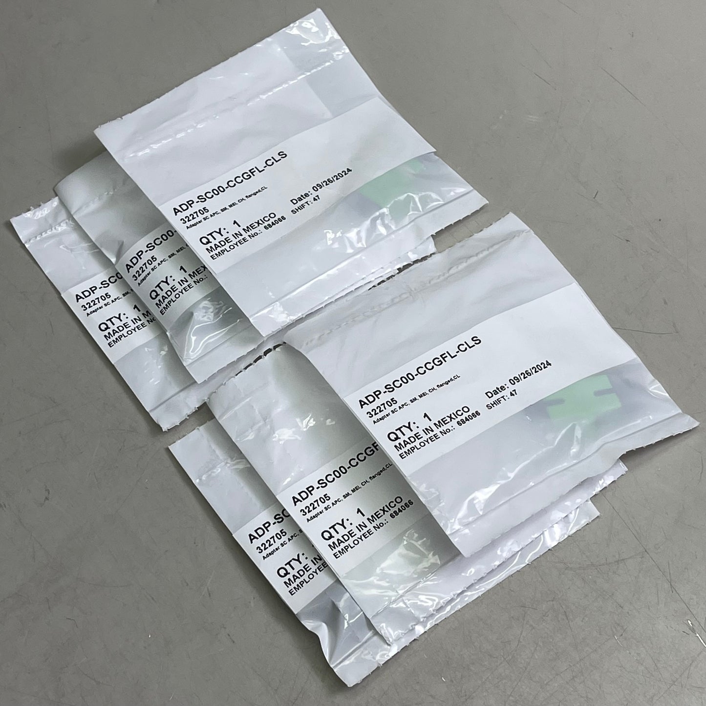 CORNING (6 PACK) Fiber Optic Adapters Full-Flange Mount Ceramic Sleeve ADPSC00CCGFLCLS