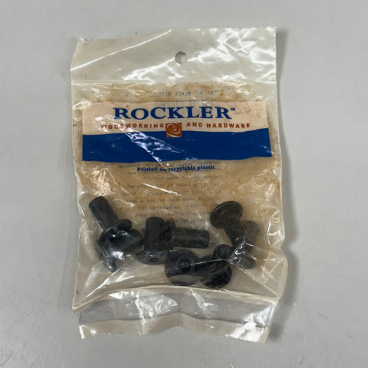 ROCKLER (16 PACK)Cap Nut for Connector Bolts 11/16" Use w/ 1/4" #20 Black GRP369