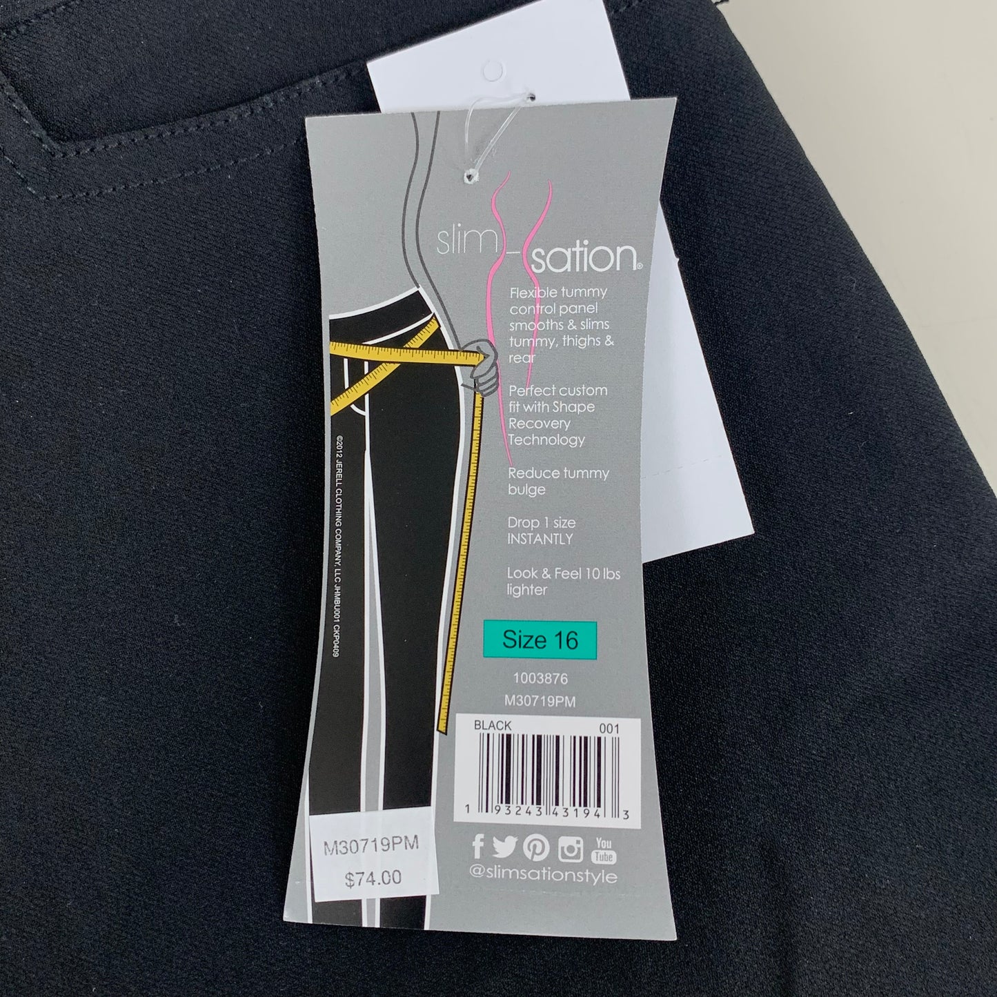 MULTIPLES Ankle Pants Petite Women's Sz 16 Black