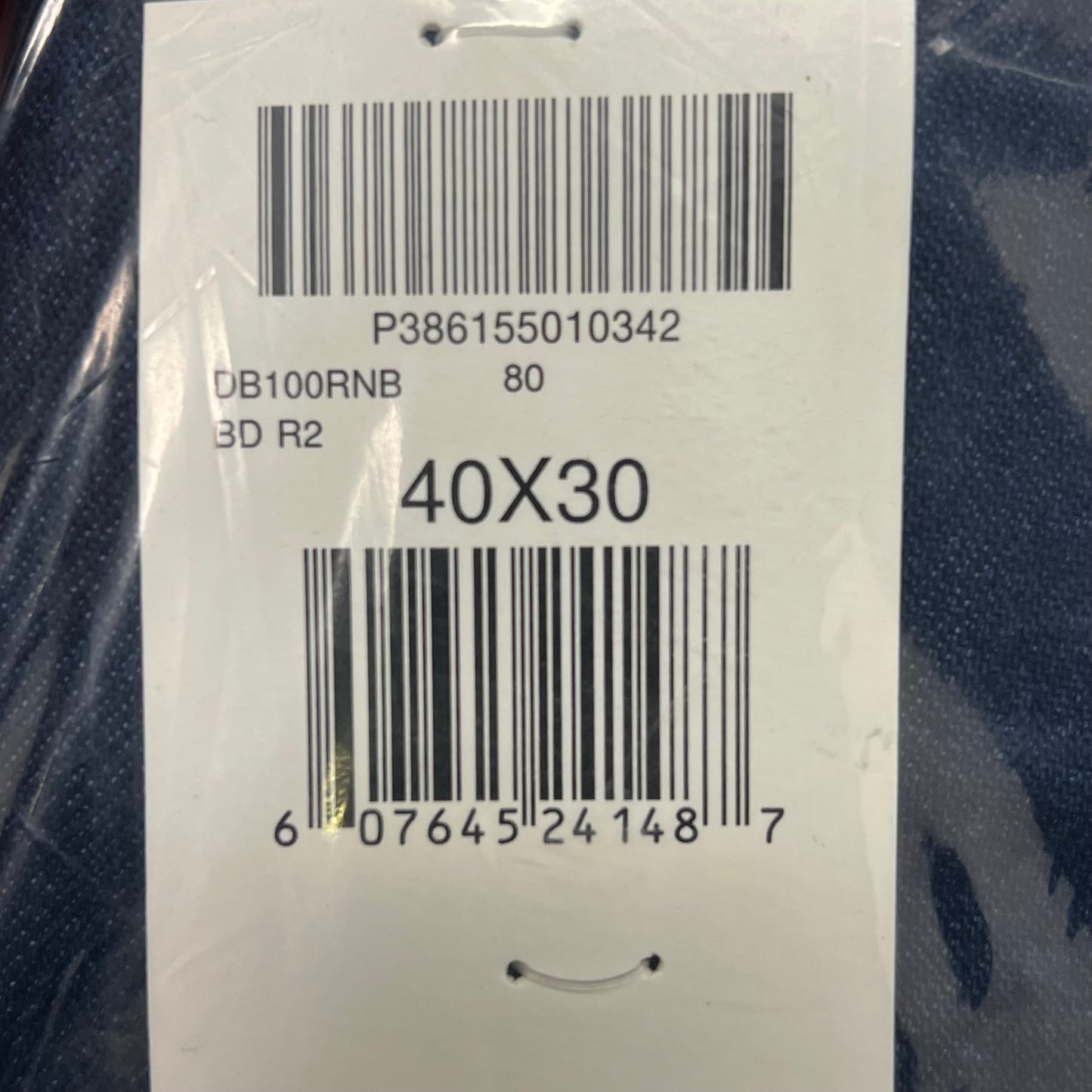 DICKIES Classic High Back Wide Leg Bib Overall Men's 40X30 Rinsed Indigo Blue