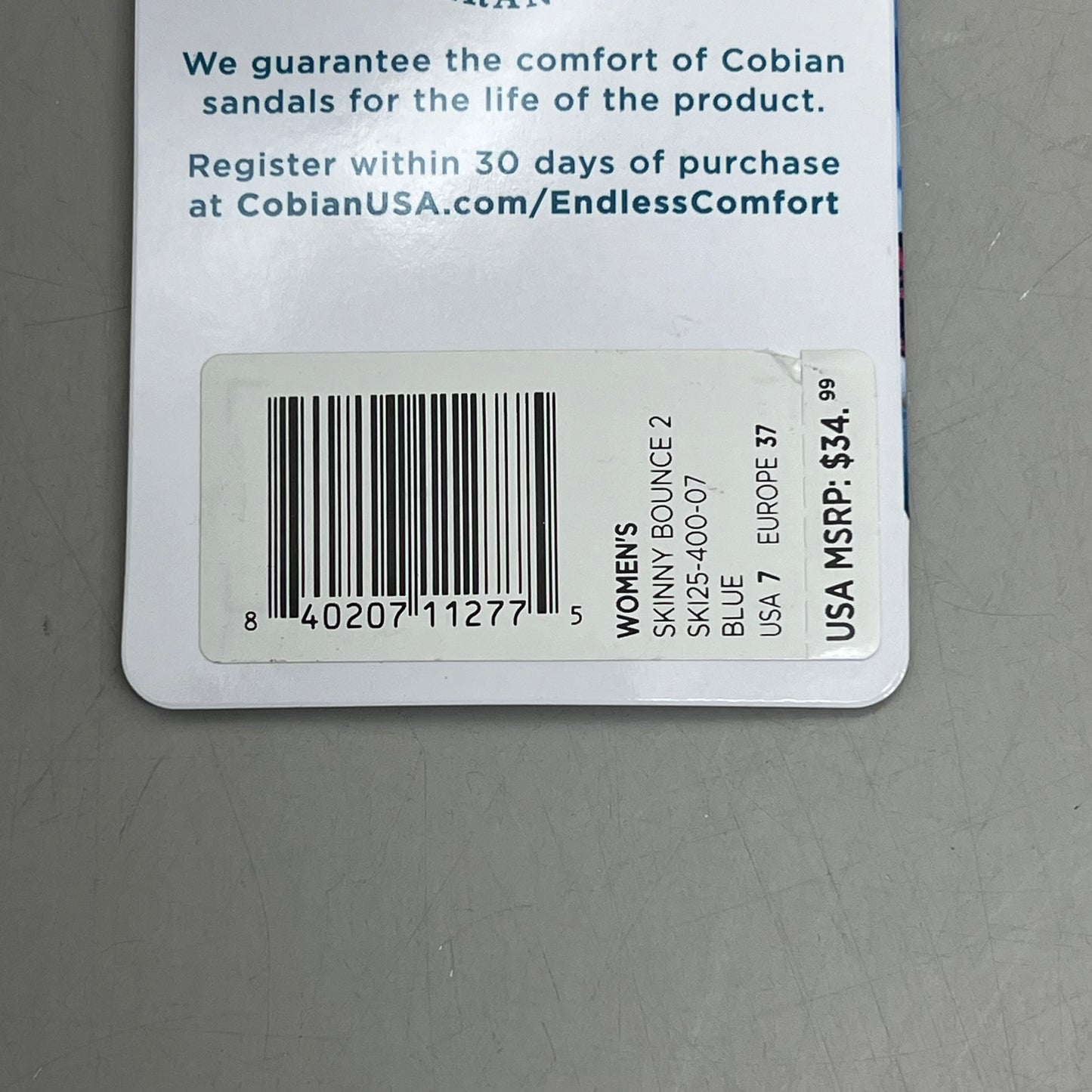 COBIAN Skinny Bounce Comfortable Synthetic Strap Women's Sz 7 Blue SKI25-400-07