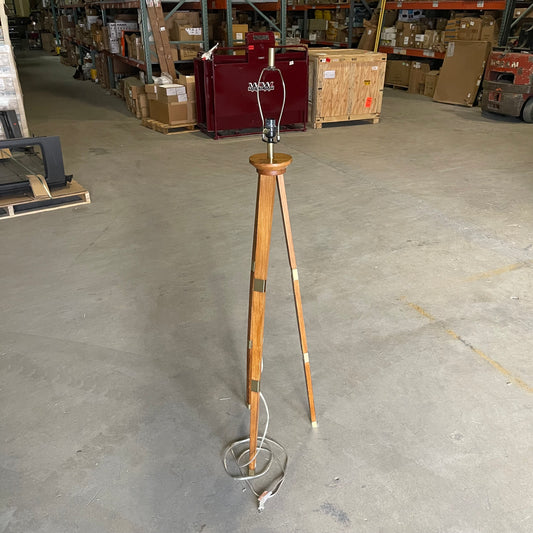 Vintage Wood Easel Lamp 61.5" x 13.5" x 13.5" Wood & Brass