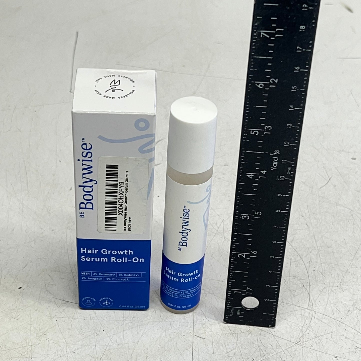 ZA@ BE BODYWISE Hair Growth Serum Roll On For Thinning & Re-growth 0.84 Fl Oz As-Is