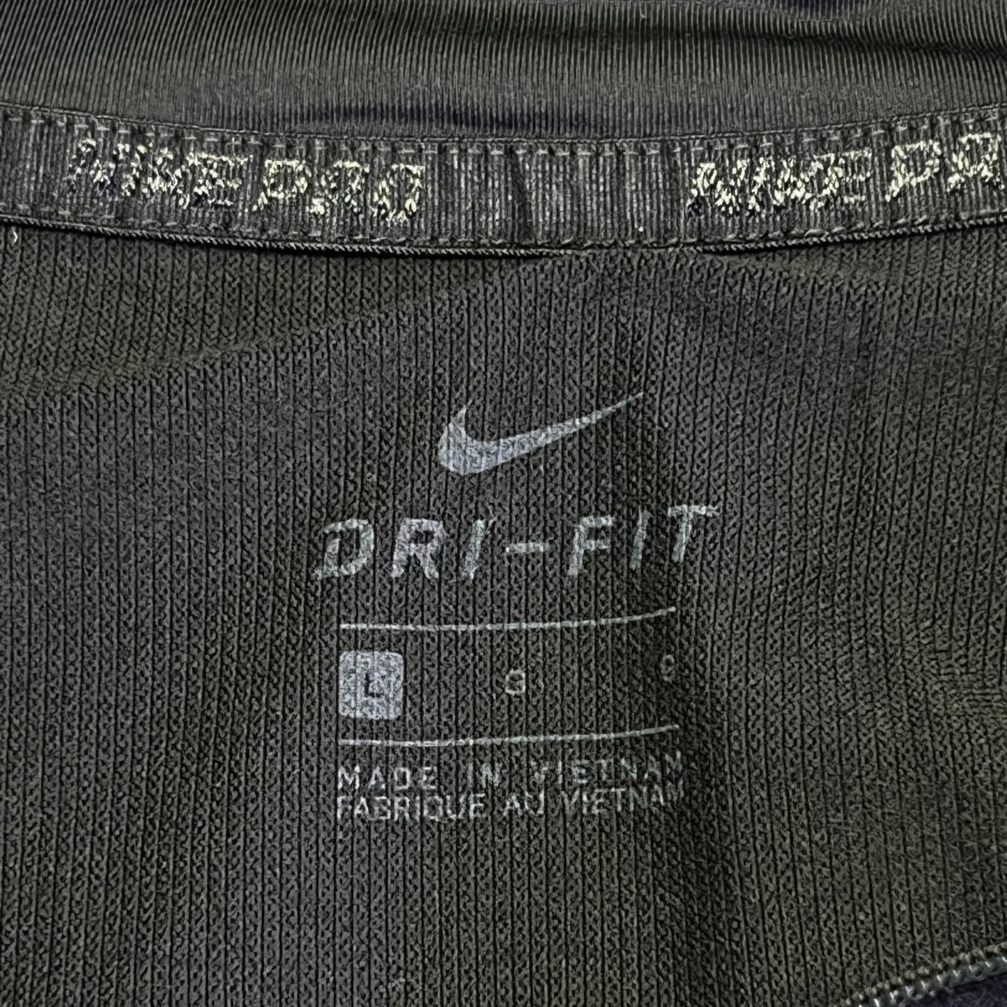 NIKE Nike Pro Warm Sweat Wicking Half Zip Jacket Slim Fit Women's Sz L Black