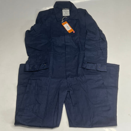 PORTWEST Bizflame 88/12 Classic FR Coveralls Sz Small, Navy UFR87