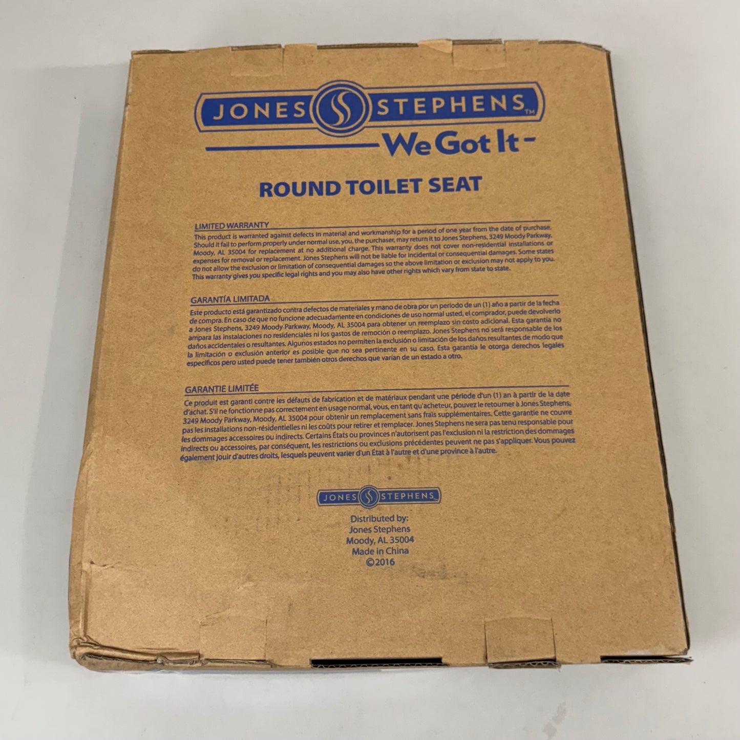 JONES STEPHENS Slow Close Premium Plastic Toilet Seat 16 1/2" White C1606OS00