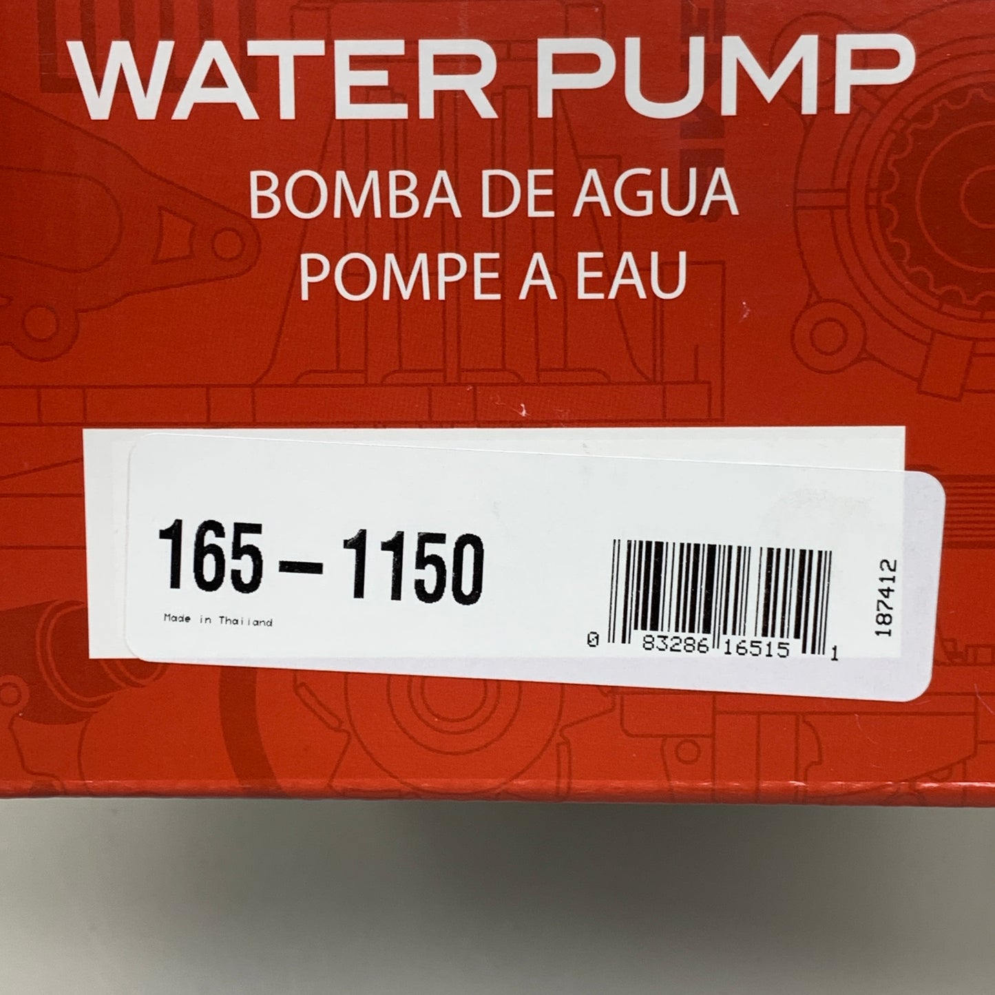 GMB Engine Water Pump for Suzuki/Pontiac/Geo/Chevrolet Vehicles 187412 165-1150
