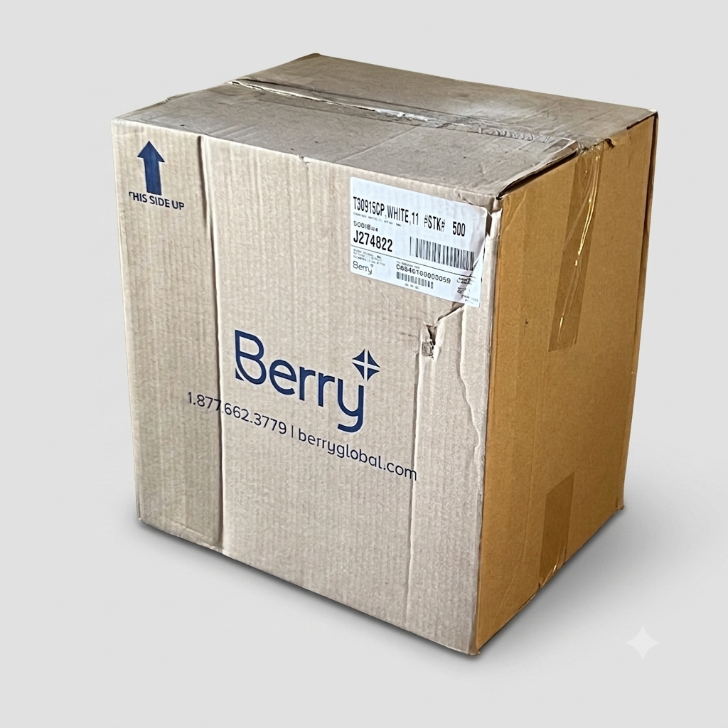 ZA@ BERRY (500 PACK) 15 Oz. White Plastic Containers/Tubs T30915CP