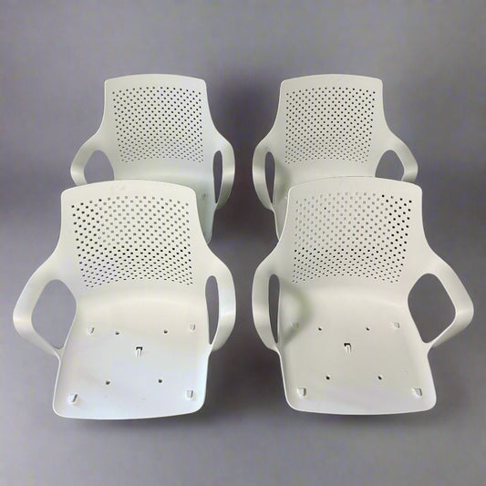 ZA@ Pallet of EXEMPLIS LLC. GEMINA (12 Chairs) Plastic Shell, Snowball 22-009501-01 (New Other, Distressed Box)