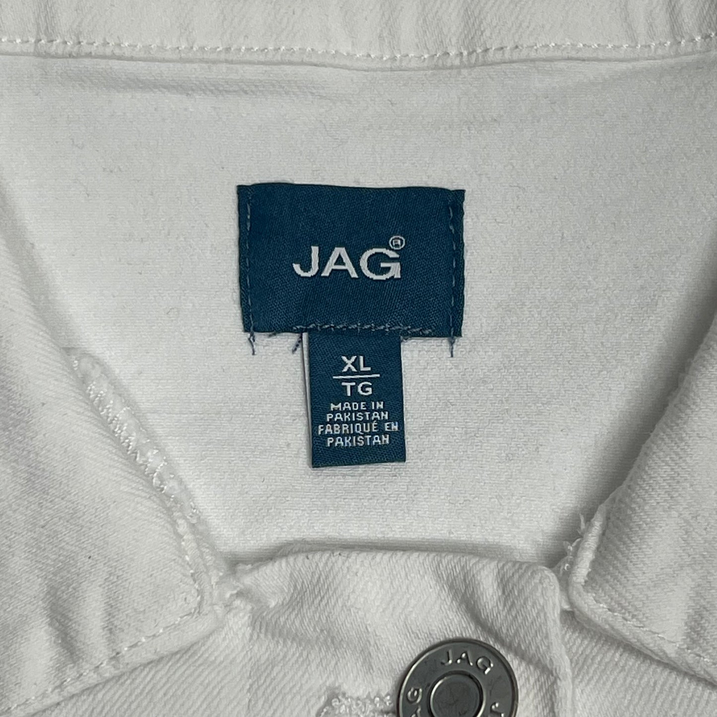 JAG Kiara Classic Button Up Denim Jacket Women's Sz XL White J8309CBD618
