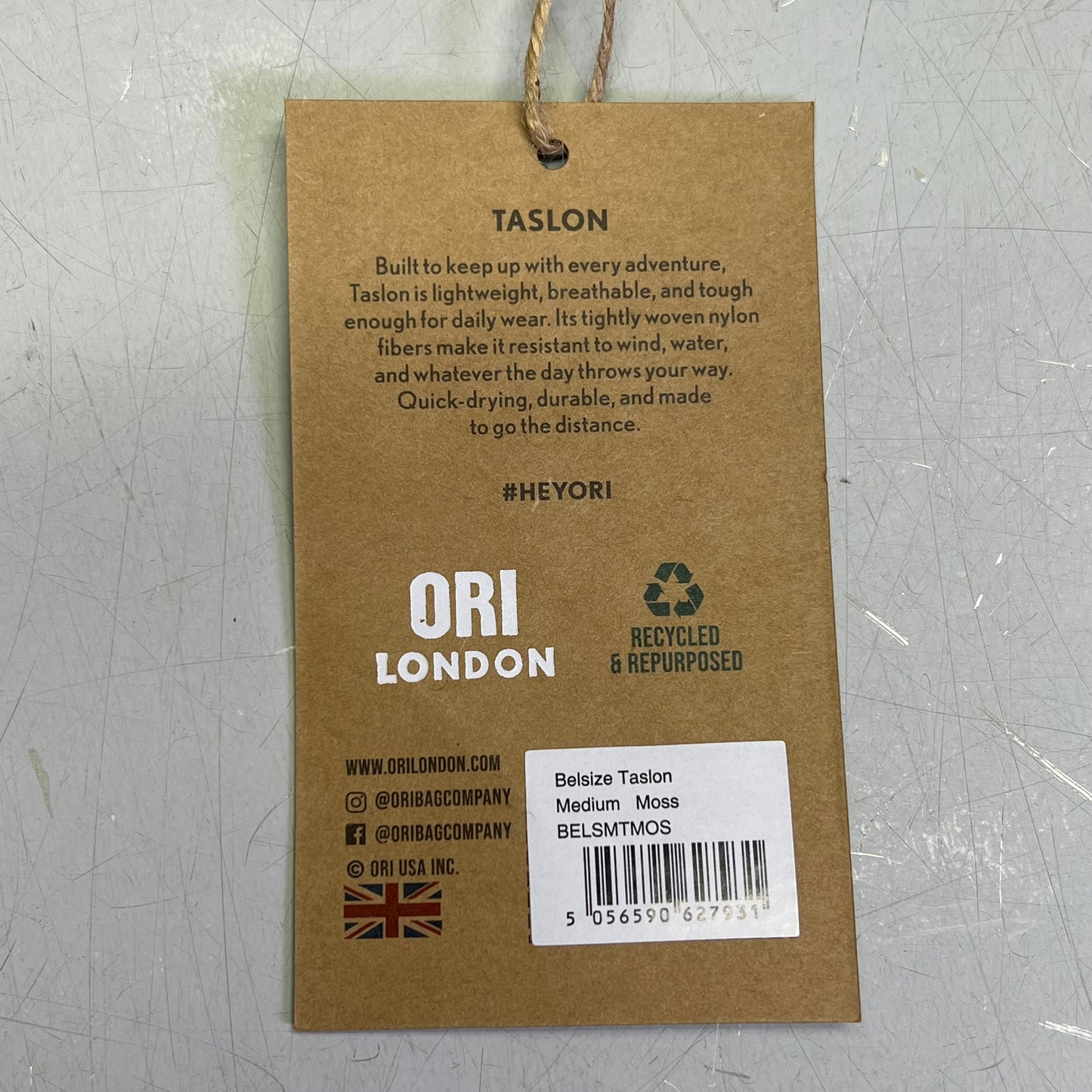 ORI LONDON Belsize Bag Made From Talson Material Medium Moss BELSMTMOS