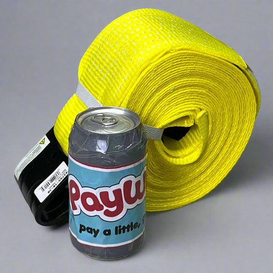 ANCRA Winch Strap 5400 lb Load Limit Sz 4" W X 30' L Binder Yellow 3795-10-30