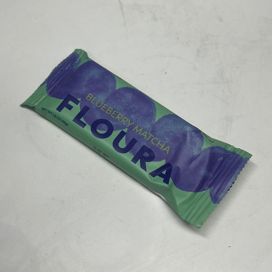 FLOURA (24 PACK) Daily Fiber Bar Blueberry Matcha Sweet & Tart 1.6oz BB 07/27