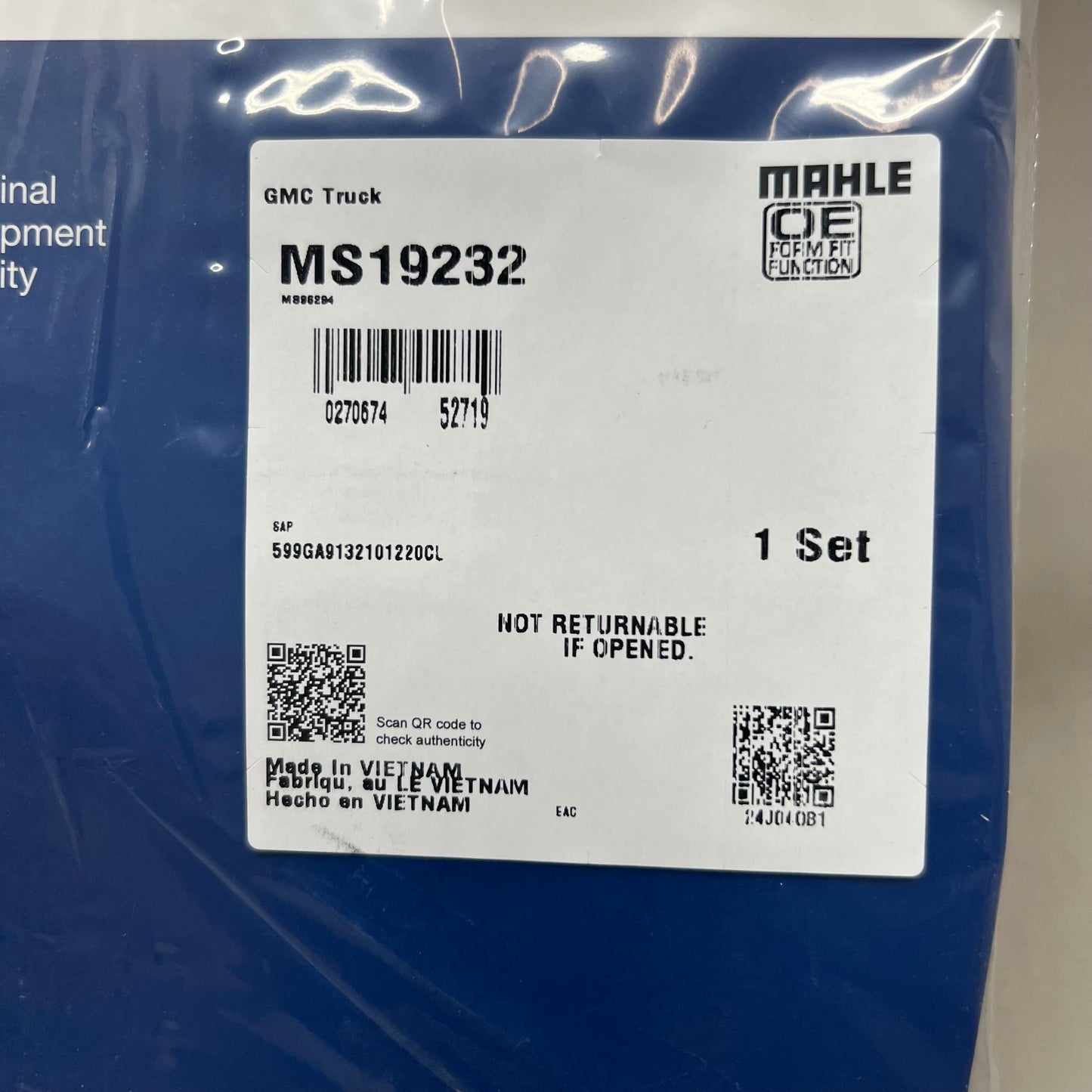 MAHLE Engine Intake Manifold Gasket Set For Buick & Chevy MS19232