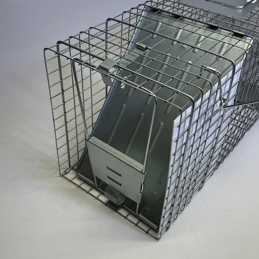 ZA@ HAVAHART All Metal One-Door Trap For Feral Cat Or Small Animals Grey 1079SR B