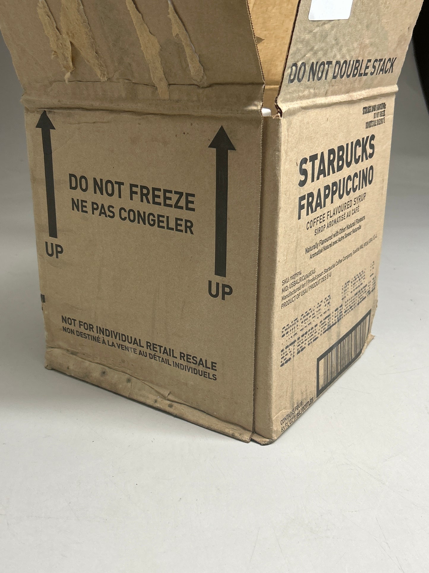 ZA@ STARBUCKS (4 PACK) Frappuccino Coffee Flavored Syrup 1.86 L/bottle BB 10/24 As-is Damaged Box