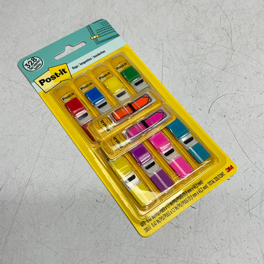 POST IT (2 PACK, 328 EACH) Flags 8 Dispensers 35 Each .47"x1.7" Assorted Colors
