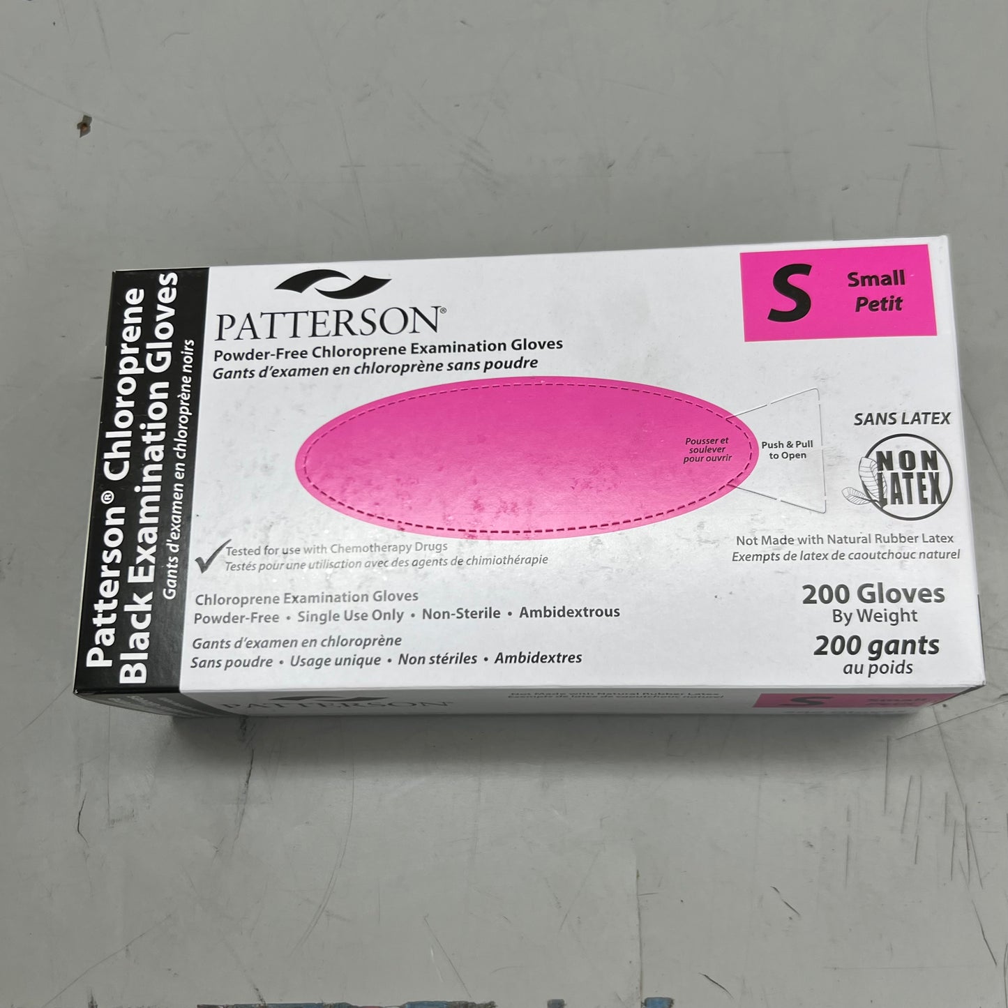 PATTERSON Chloroprene Examination Gloves Small/Petit Pink