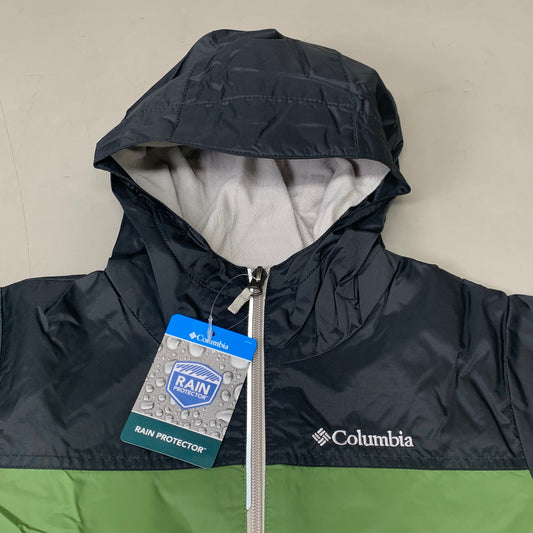 COLUMBIA Rain-Zilla Fleece Lined Jacket Unisex Youth Sz S Black Canteen RB3418-008