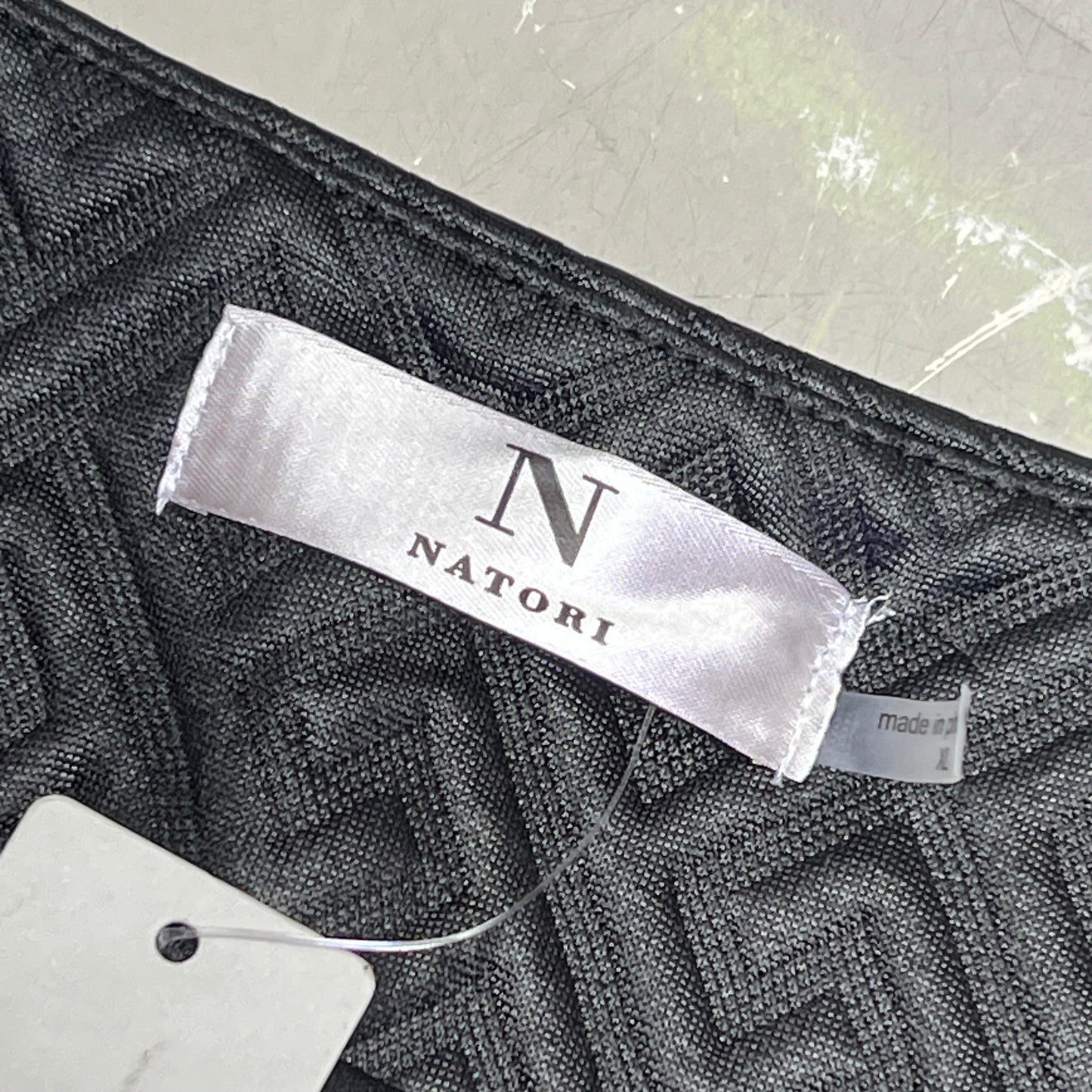 NATORI Textured Quilted Vest Maze Short Sleeve Cardigan Women's Sz XL Black