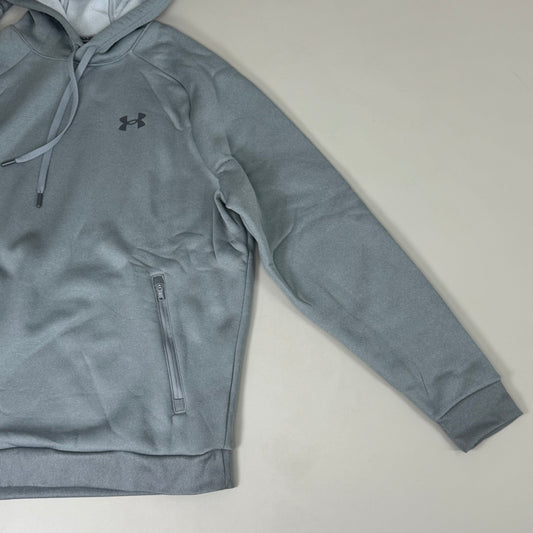 UNDER AMOUR Loose Fuller Cut Fleece Pro Hoodie 100% Polyester Men's Sz M Grey
