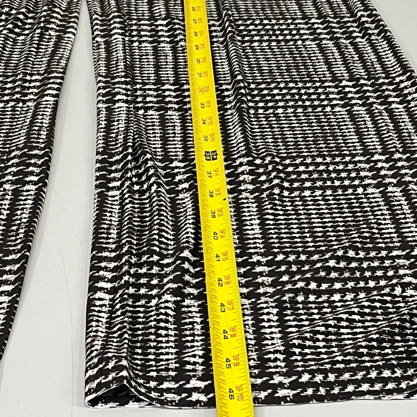 NORMA KAMALI High Waist Pleat Pant Women's Sz XL/38 Chocolate Glenn Plaid Tweed