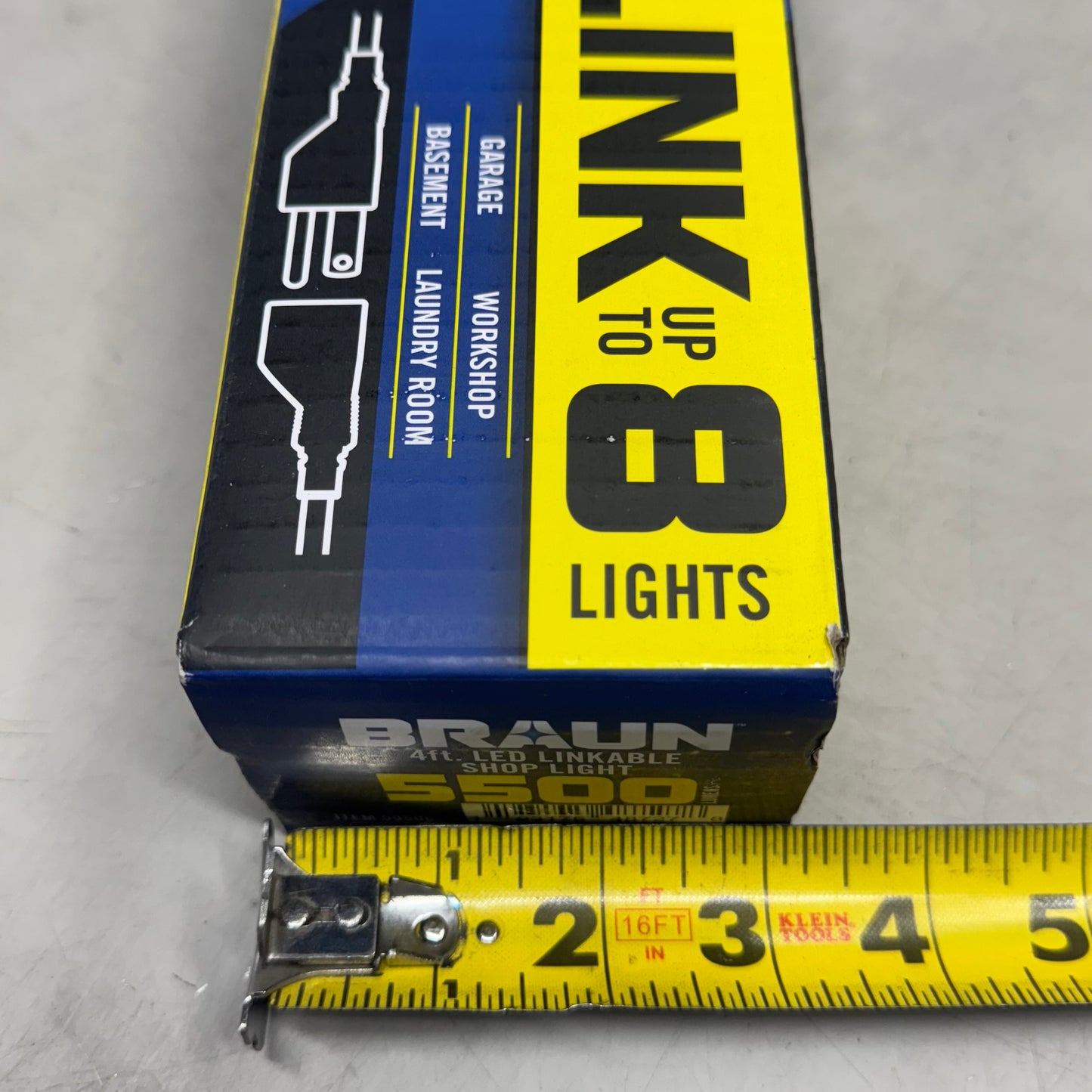 BRAUN 4 ft Led Linkable Shop Light 5500 Lumens, White 59506