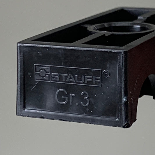 STAUFF (25 PACK) Clamp Body Sz 3D O19mm Twin Series Polypropylene 319/19-PP-BK